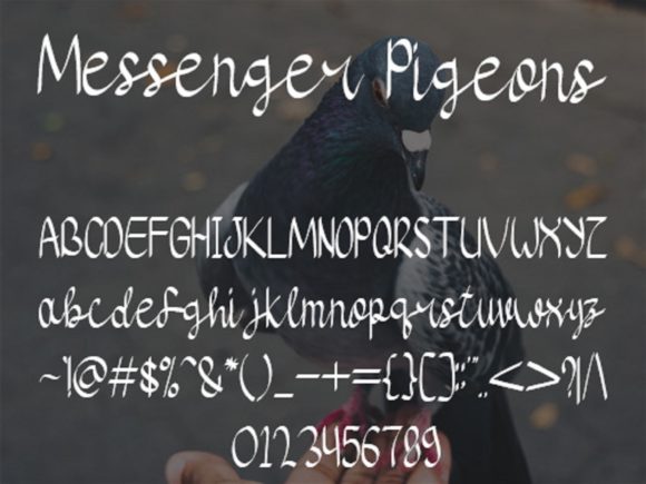 Messenger Pigeons Font PNG with transparent background - Preview 4