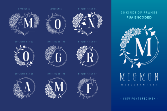 Mismon Font PNG with transparent background - Preview 1
