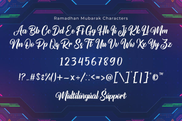 Ramadhan Mubarak Font PNG with transparent background - Preview 6