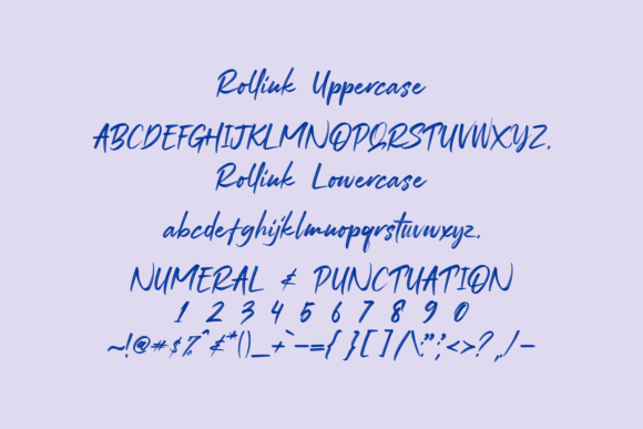 Rollink Font PNG with transparent background - Preview 5