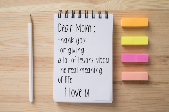 School Diary Font PNG with transparent background - Preview 2