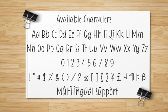 School Diary Font PNG with transparent background - Preview 5