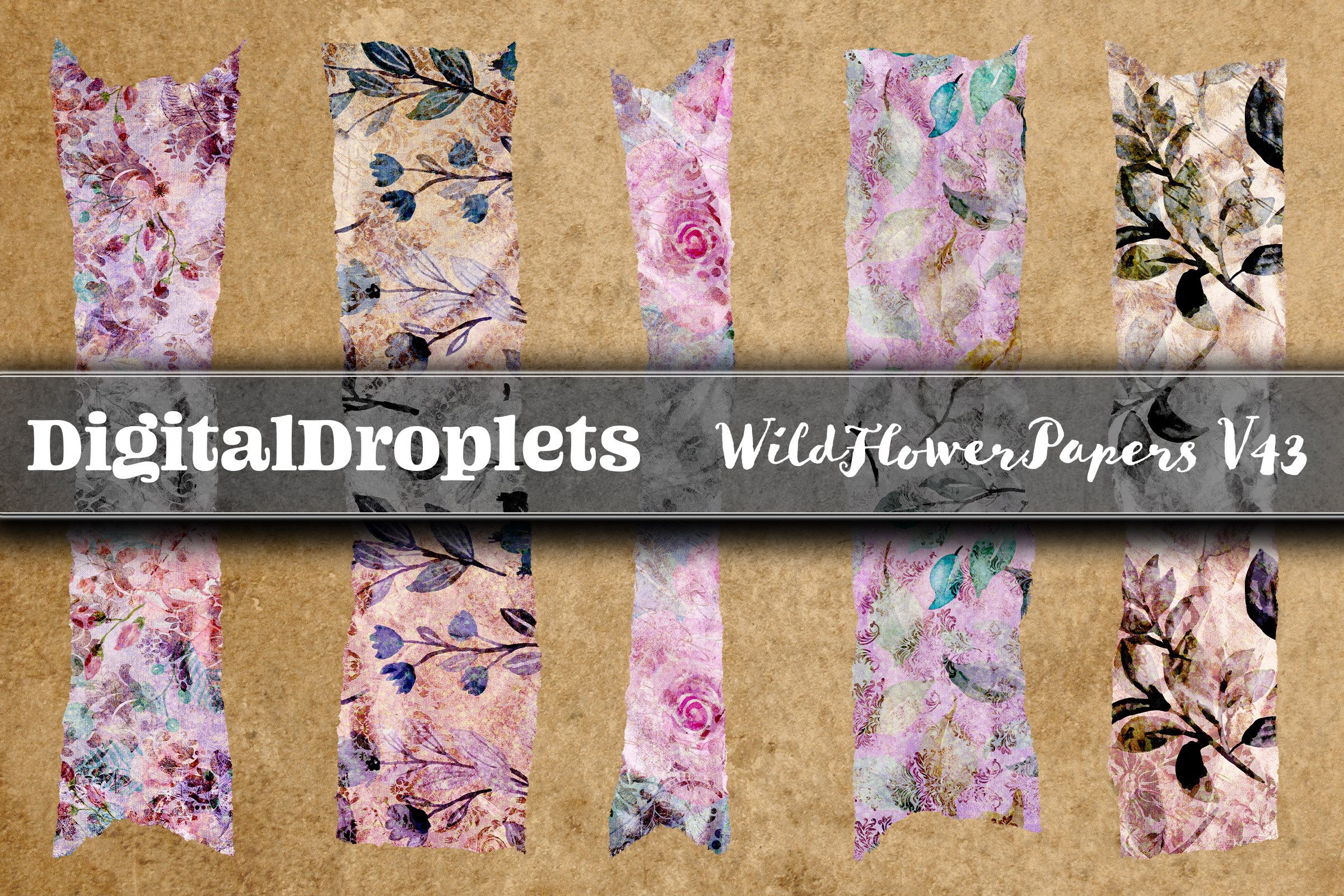 Wild Flower Papers V43 | 180 Washi Tapes