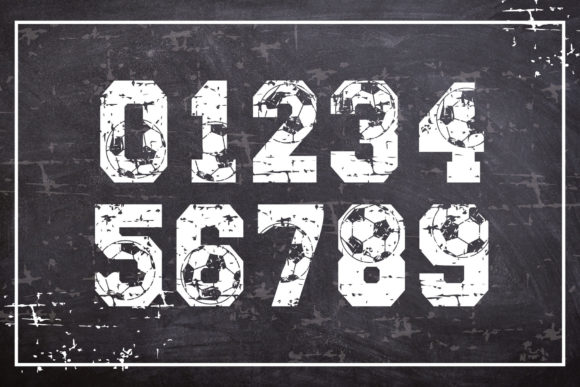 Grunge Soccer Font PNG with transparent background - Preview 2