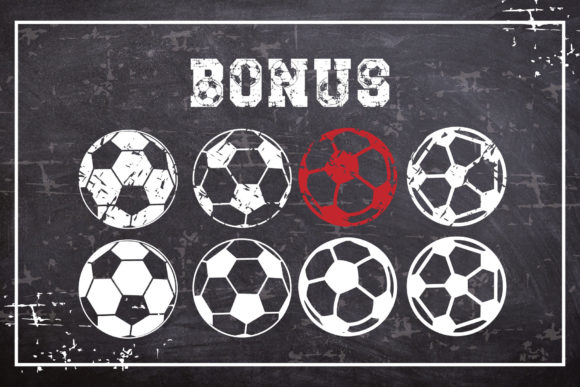 Grunge Soccer Font PNG with transparent background - Preview 3