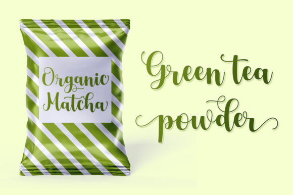 Matcha Latte Script Font PNG with transparent background - Preview 4