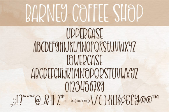 Barney Coffee Shop Font - Preview 1