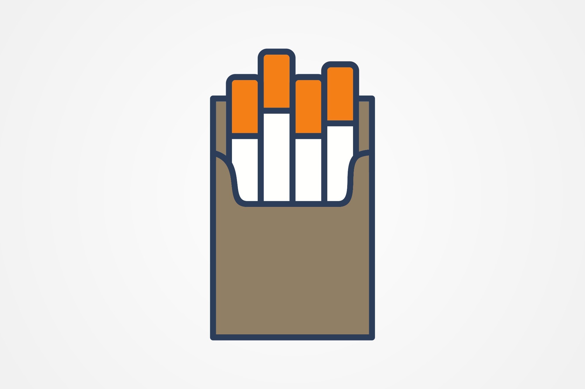 cigarette pack icon Cigarette Pack Line Filled Icon Graphic by Graphic Nehar · Creative Fabrica