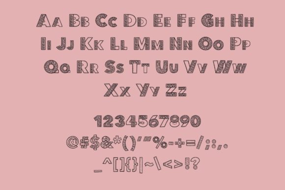 Floral Stitch Block Font - Preview 3