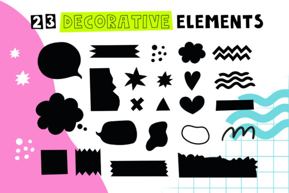 Letter Game Font PNG with transparent background - Preview 6