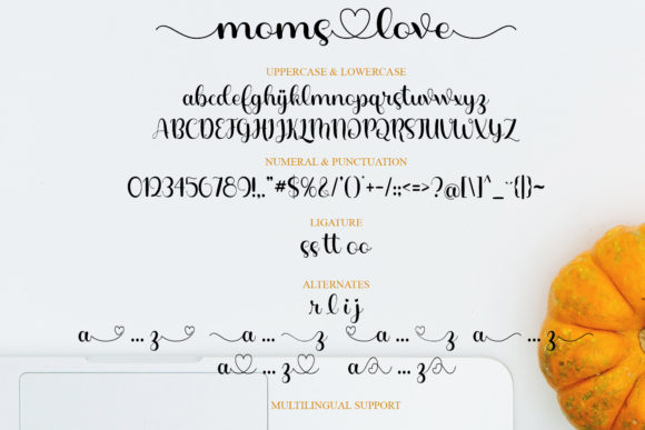 Moms Love Font PNG with transparent background - Preview 6