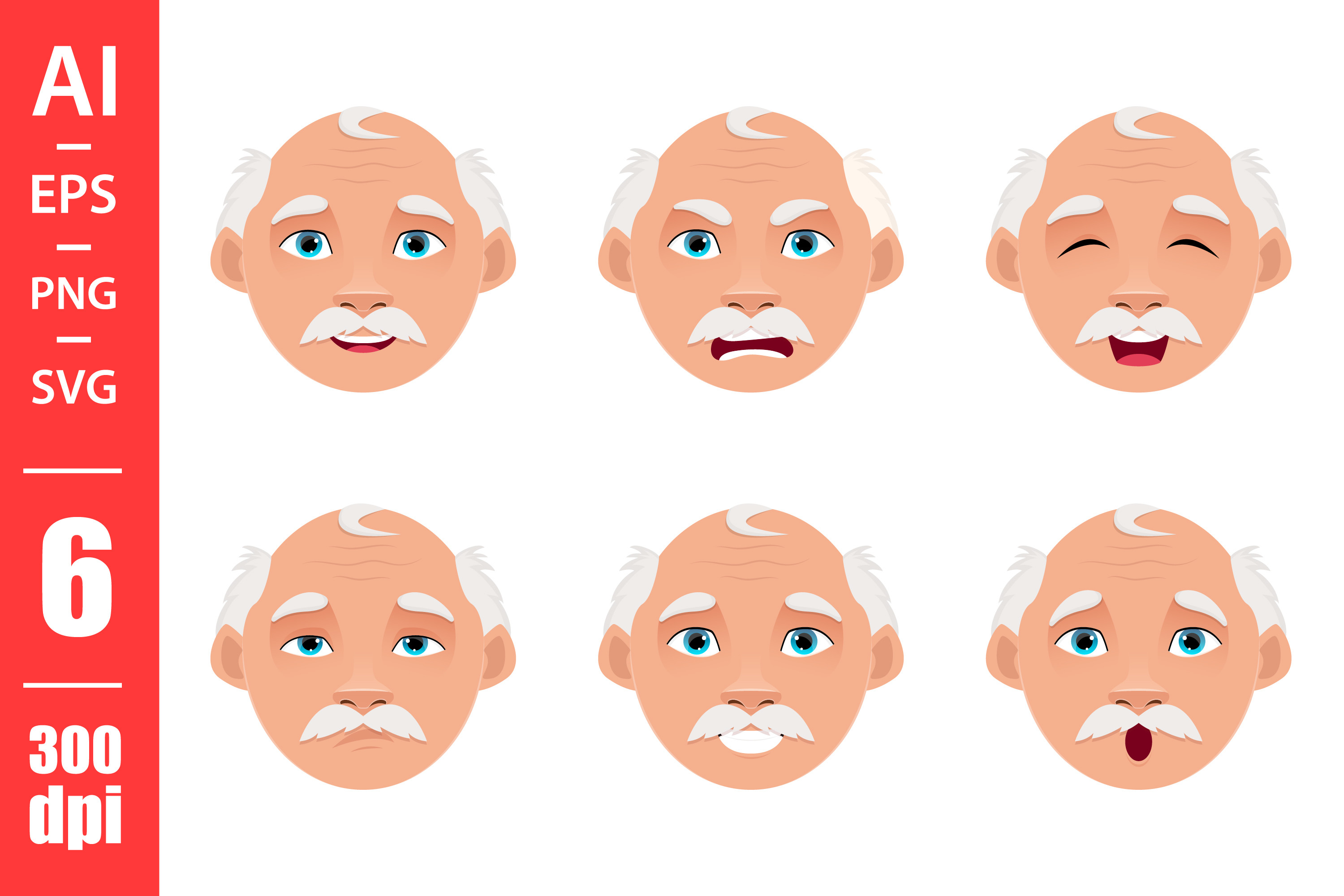 Old Man Clipart Illustration par Emil Timplaru Store · Creative Fabrica