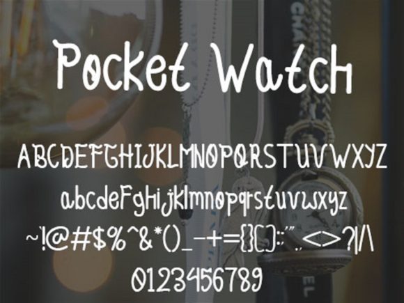 Pocket Watch Font font preview - 4