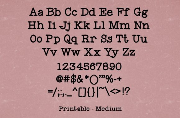 Printable Font PNG with transparent background - Preview 2