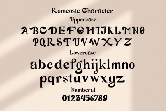 Romeoste Font PNG with transparent background - Preview 3