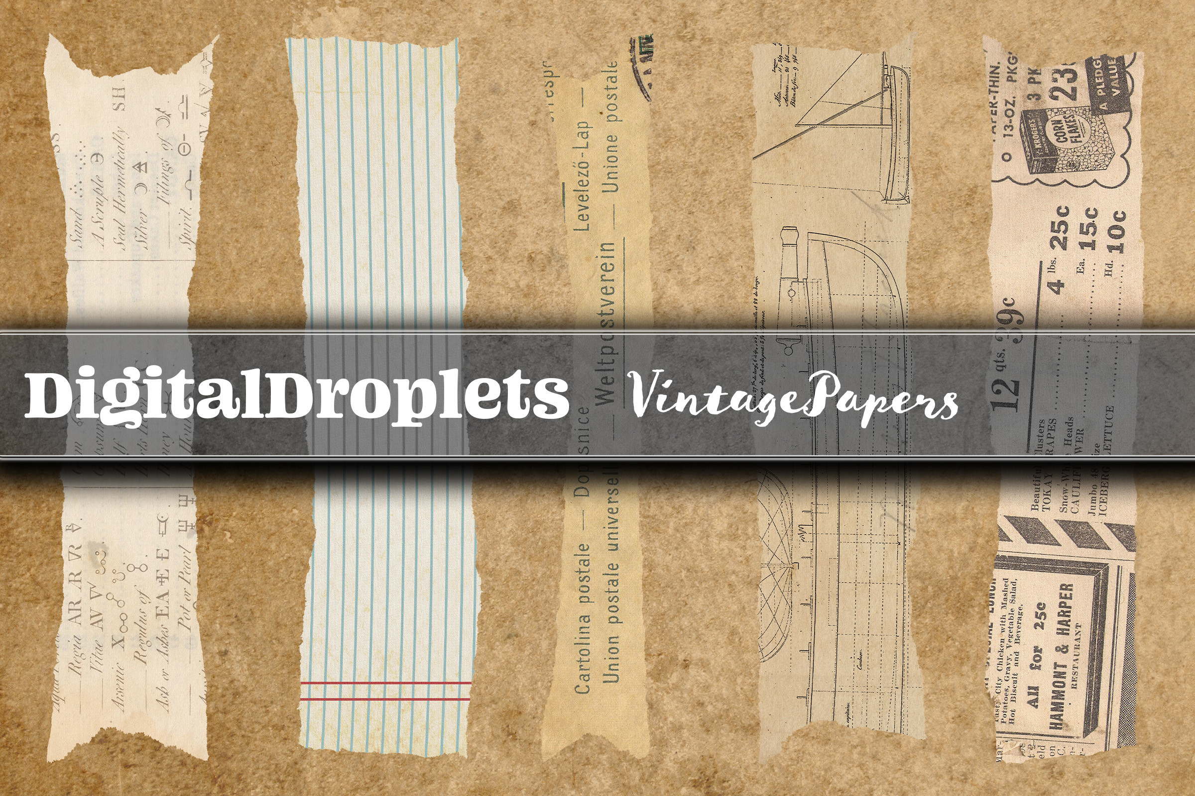 Vintage Papers | 180 Washi Tapes