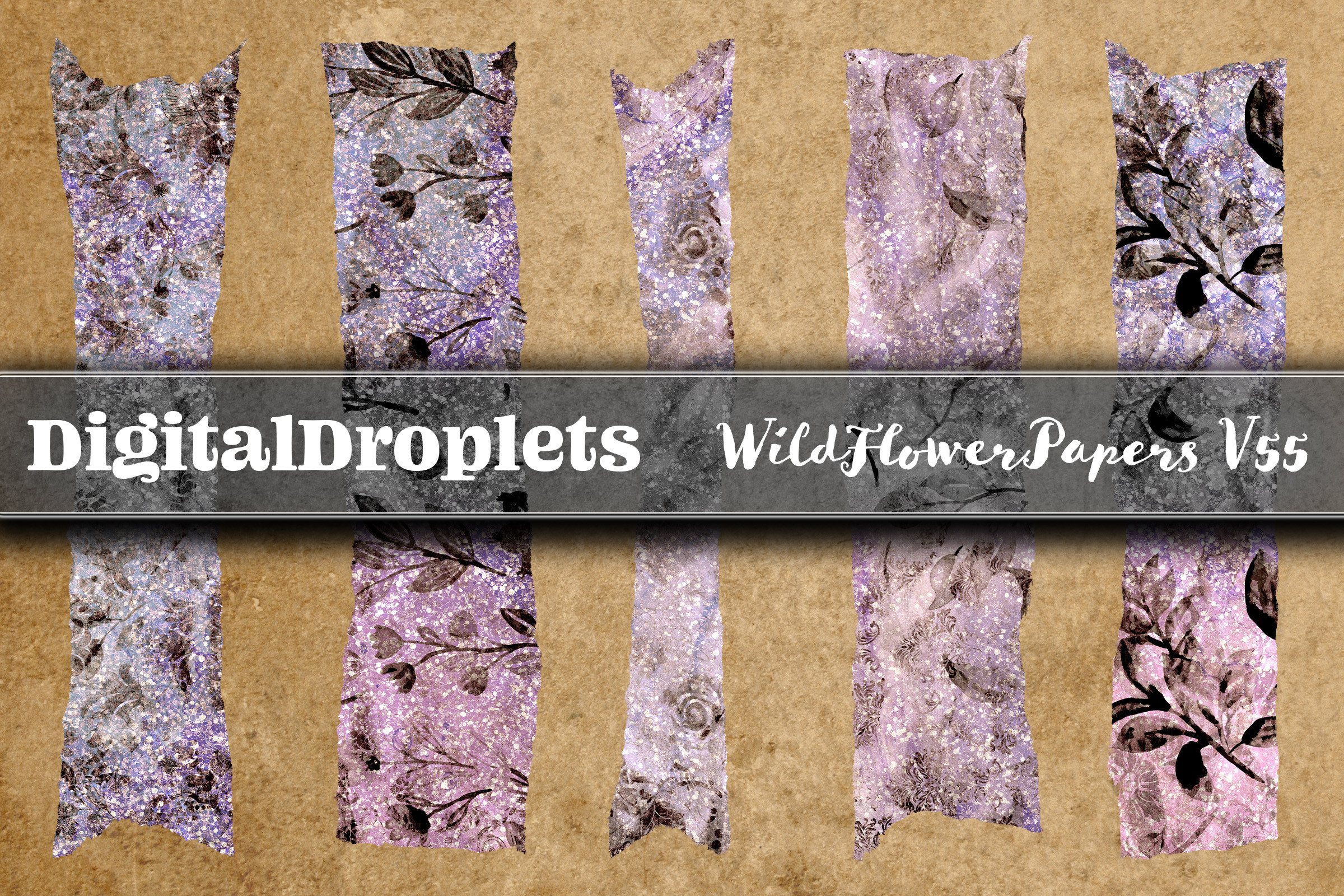 Wild Flower Papers V55 | 180 Washi Tapes