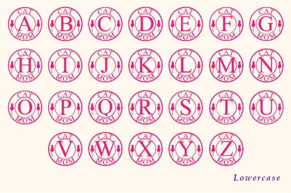 Cat Mom Monogram Font - Preview 4