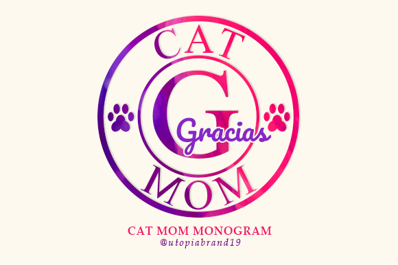 Cat Mom Monogram Font - Preview 5