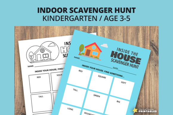 Indoor Scavenger Hunt Worksheet K