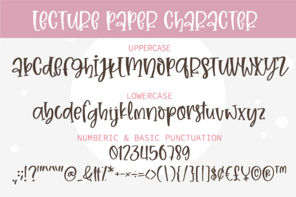 Lecture Paper Font PNG with transparent background - Preview 1