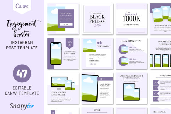 Preview of Engagement Booster Instagram Template social media template