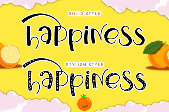 Orange Milkshake Font PNG with transparent background - Preview 2