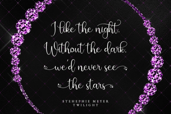 Rossalia Shine Font PNG with transparent background - Preview 4