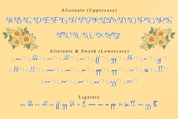 Shine Himawari Font font preview - 6