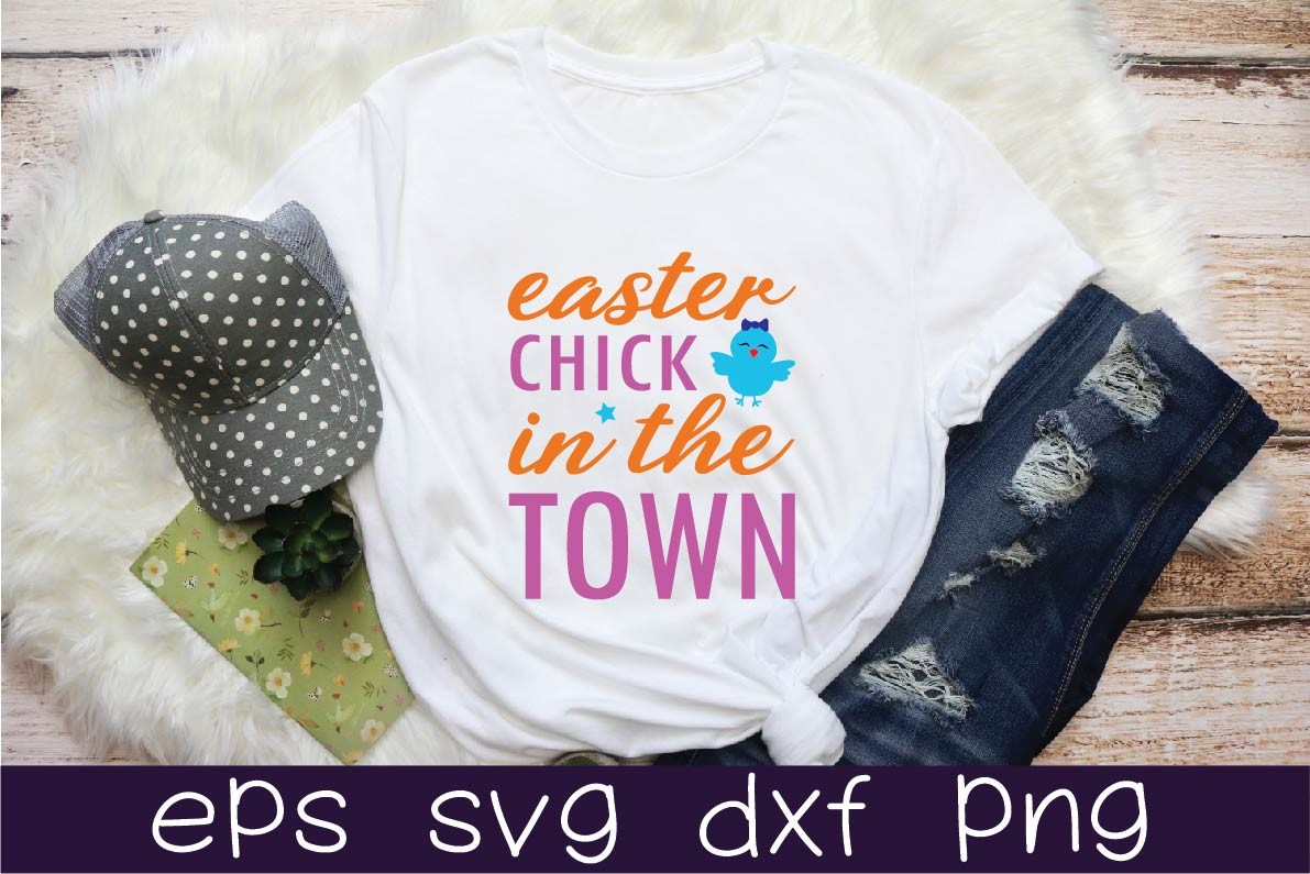 Easter Chick in the Town Svg Graphic by MocksStudio · Creative Fabrica
