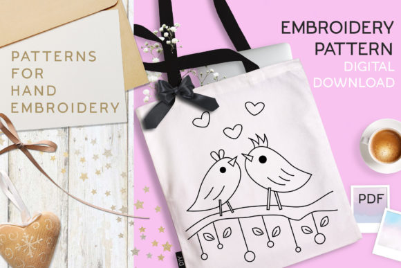 Love Birds Embroidery Pattern