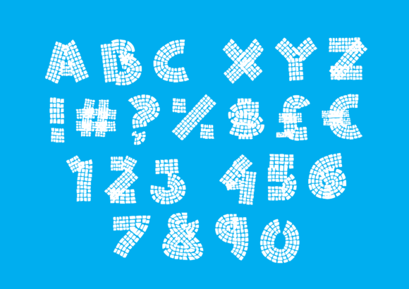 Bathroom Tile Font - Preview 1