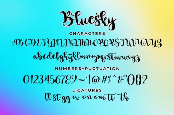 Bluesky Script Font - Preview 6