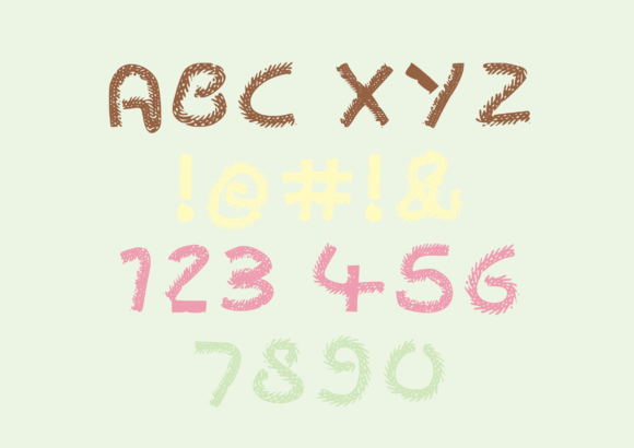 Child's Book Texture Font PNG with transparent background - Preview 1