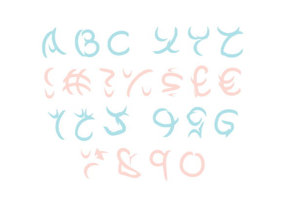 Dancing Ladies Font PNG with transparent background - Preview 1