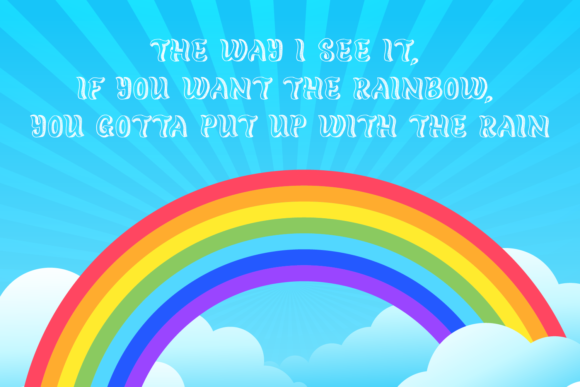 Enjoy Rainbow Font PNG with transparent background - Preview 1
