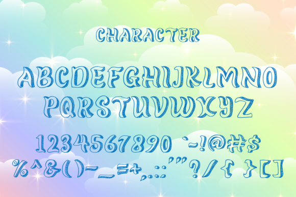 Enjoy Rainbow Font PNG with transparent background - Preview 2