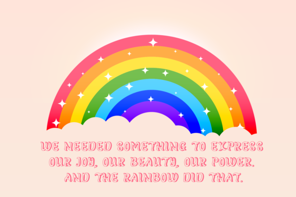 Enjoy Rainbow Font PNG with transparent background - Preview 3