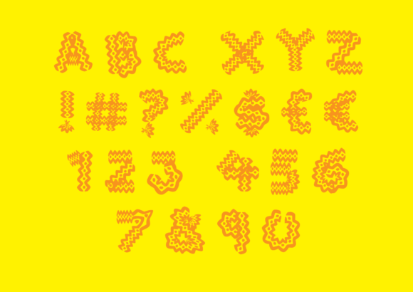 Faux African Font PNG with transparent background - Preview 1