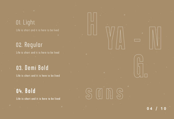 Hyang Font PNG with transparent background - Preview 2