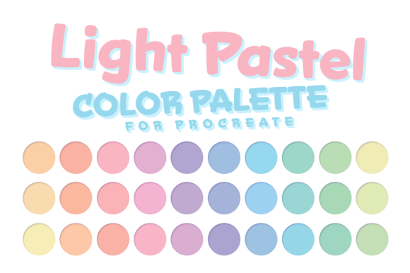 Light Pastel Color Palette Procreate