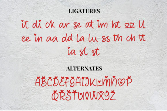Loving Story Font PNG with transparent background - Preview 6