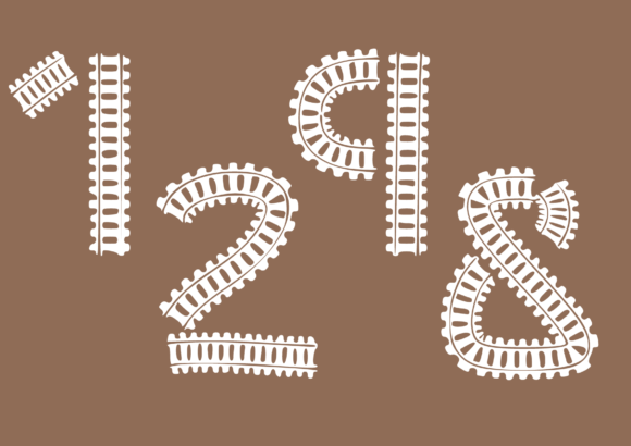 Model Railway Font PNG with transparent background - Preview 2