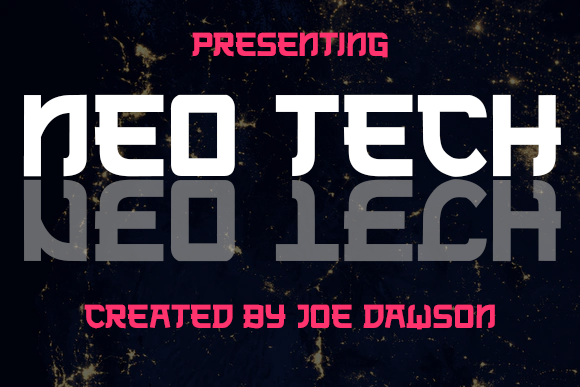 Neo Tech Font PNG with transparent background - Preview 1
