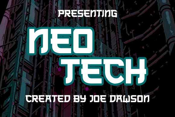 Neo Tech Font PNG with transparent background - Preview 2