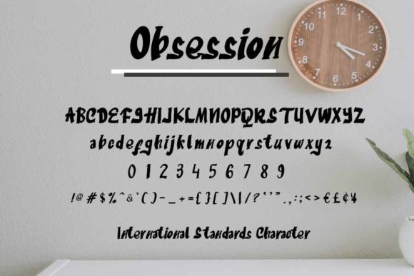 Obsession Font PNG with transparent background - Preview 2