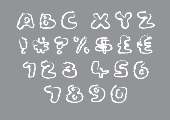 Rough Neck Font PNG with transparent background - Preview 1