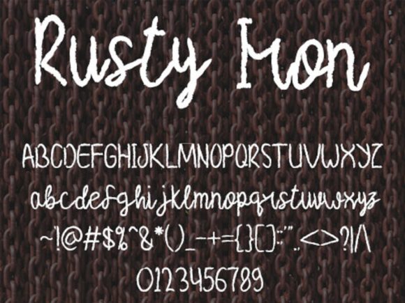 Rusty Iron Font PNG with transparent background - Preview 4