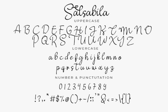 Salsabila Font font preview - 4