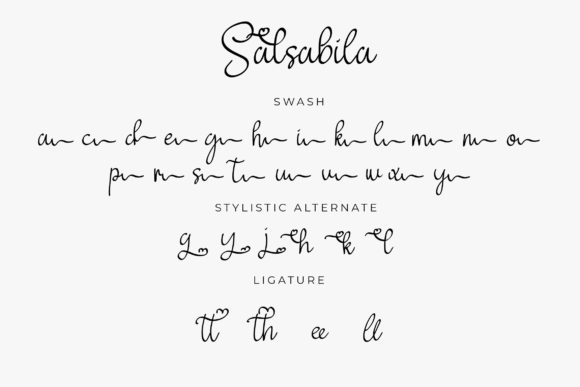 Salsabila Font font preview - 5